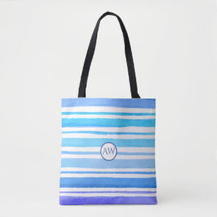 Persoonlijk Monogram Nautilus Zee Golven Draagtas