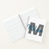 Persoonlijk monogram notitieboek (Binnen)