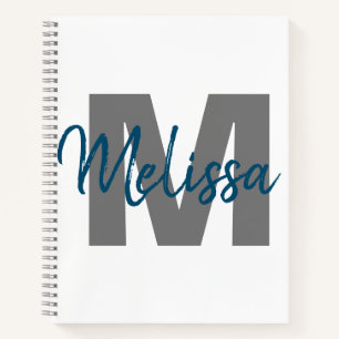 Persoonlijk monogram notitieboek