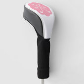 Persoonlijk Monogram Roze Golfheadcover (Schuin)