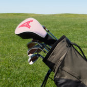 Persoonlijk Monogram Roze Rood Golfheadcover (Insitu)