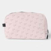 Persoonlijk monogram roze toilettasje (Voorkant)