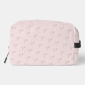 Persoonlijk monogram roze toilettasje (Achterkant)