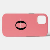 Persoonlijk monogram script naam Zwart Wit Roze Case-Mate iPhone Case (Achterkant (horizontaal))