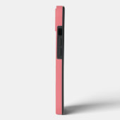 Persoonlijk monogram script naam Zwart Wit Roze Case-Mate iPhone Case (Achterkant / Links)