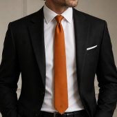 Persoonlijk Monogram Terracotta Oranje Stropdas