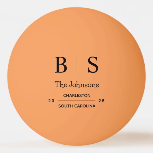 Persoonlijk Monogram Trouwfeest Pingpongballen (Voorkant)