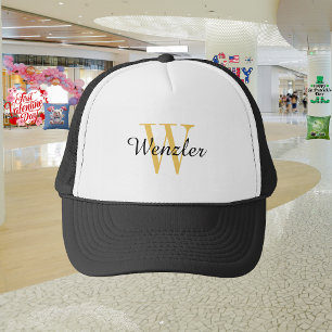Persoonlijk monogram trucker pet