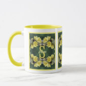 Persoonlijk monogram Uw initiële naam Mullein Mok (Links)