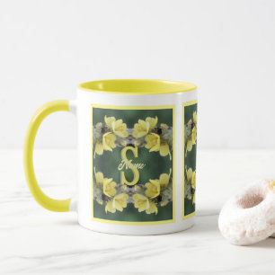 Persoonlijk monogram Uw initiële naam Mullein Mok