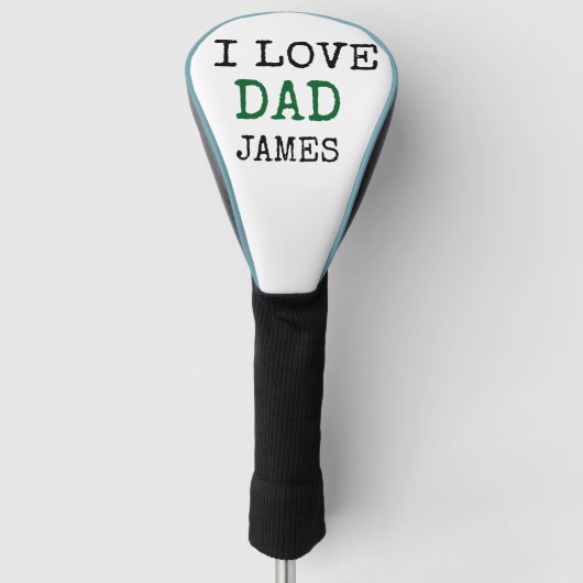 Persoonlijk monogram  Vader's golf driver hoes  Golfheadcover (Voorkant)