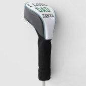 Persoonlijk monogram  Vader's golf driver hoes  Golfheadcover (Schuin)
