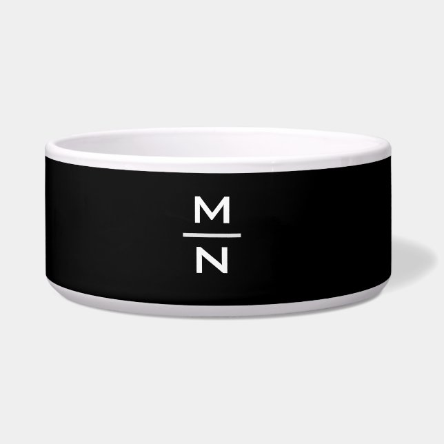  persoonlijk monogram voerbakje (Voorkant)