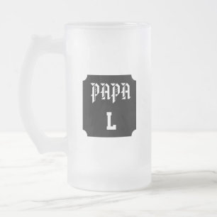 Persoonlijk monogram voor papa matglas bierpul