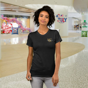 Persoonlijk monogram voor vrouwen t-shirt