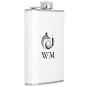 Persoonlijk Monogram Vos En Golfbal Heupfles (Rechts)