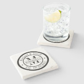Persoonlijk Monogram Weddenschap Stenen Onderzetter (Zijkant)