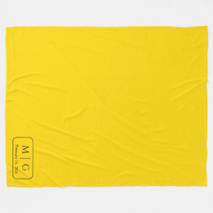 Persoonlijk monogramdatum fleece deken cadeau