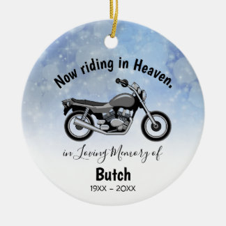 Persoonlijk motorfietsornament ter nagedachtenis a keramisch ornament
