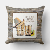 Persoonlijk Mr en Mrs Jonggehuwden  Kussen (Voorkant)