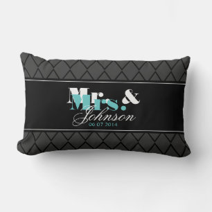 Persoonlijk Mr en Mrs pasgehuwden lendenkussen Kussen