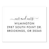 Persoonlijk Mr en Mrs retouradres Rubberstempel (Afrduk)