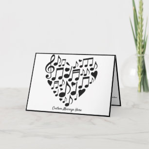Persoonlijk Muziek Thema Muzieknoten Hart Kaart