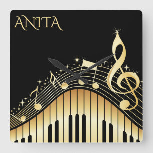 Persoonlijk Muziekinstrument Toetsenbord Vierkante Klok