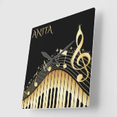 Persoonlijk Muziekinstrument Toetsenbord Vierkante Klok (Hoek)