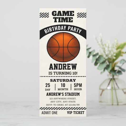 Persoonlijk MVP verjaardagsviering ticket Kaart (Staand voorkant)