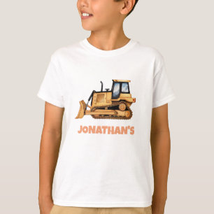 Persoonlijk Naam Bouwvoertuig Bulldozer T-shirt