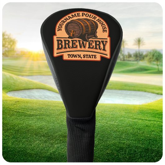 Persoonlijk naam Eiken Vat Biervat Brouwerij Golfheadcover