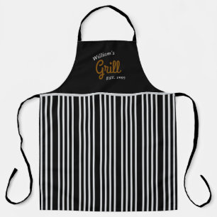 Persoonlijk naam- en verjaardags-BBQ-Barbecue-gril Schort