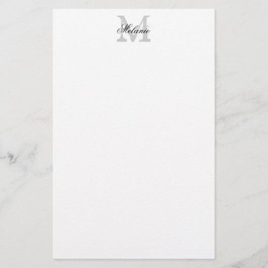 Persoonlijk naam monogram logo briefpapier (Voorkant)
