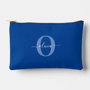 Persoonlijk naam schrift met initialen Blauw Wit Etui