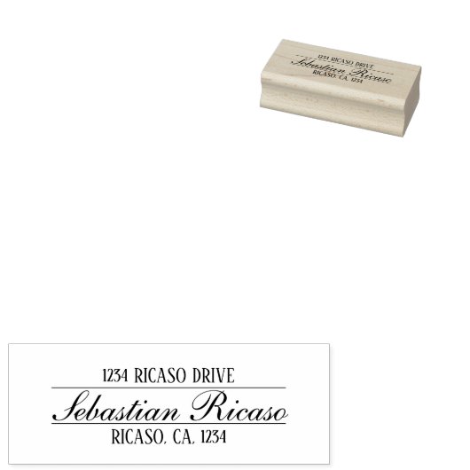 Persoonlijk naamadres 	rubberstempel (Gestempeld)