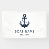 Persoonlijk Naamanker Bootsnaam Spandoek (Horizontaal)