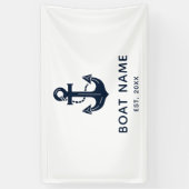 Persoonlijk Naamanker Bootsnaam Spandoek (Verticaal)