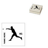 Persoonlijk naamnummer Baseball Rubberstempel (Gestempeld)