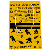 Persoonlijk naamnummer Hockey Gift Bag Medium Cadeauzakje (Voorkant)