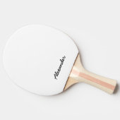Persoonlijk naamscript Volledig bewerkbare kleuren Tafeltennisbatje (Zijkant)
