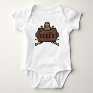 Persoonlijk NAME Cowboy Pistolen Western Ranch Bor Romper