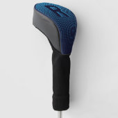 Persoonlijk Navy Halftone Monogram Initiaal Golfheadcover (Schuin)