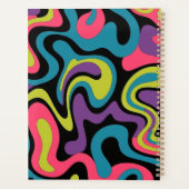 Persoonlijk Neon Abstract Patroon — Retro Design Planner (Achterkant)