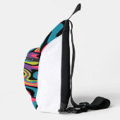Persoonlijk Neon Abstract Patroon — Retro Design Sling Bag (Rechts)