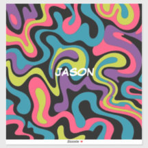 Persoonlijk Neon Abstract Patroon — Retro Design
