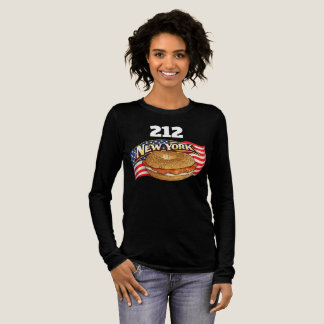 Persoonlijk New York Dames Lange Mouwen Donker Tri-Blend Shirt