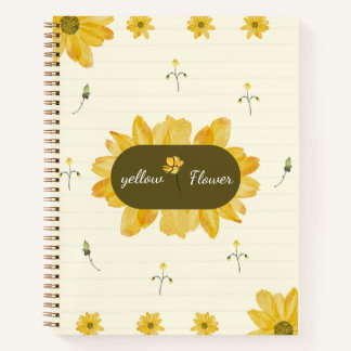 Persoonlijk Notebook met Gele Bloem Notitieboek