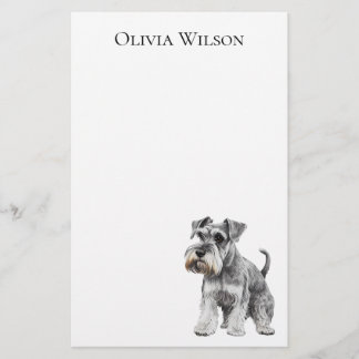 Persoonlijk notitieblok met miniatuur schnauzer briefpapier