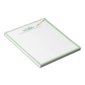 Persoonlijk notitieblok met monogram en potlood vo (Schuin)